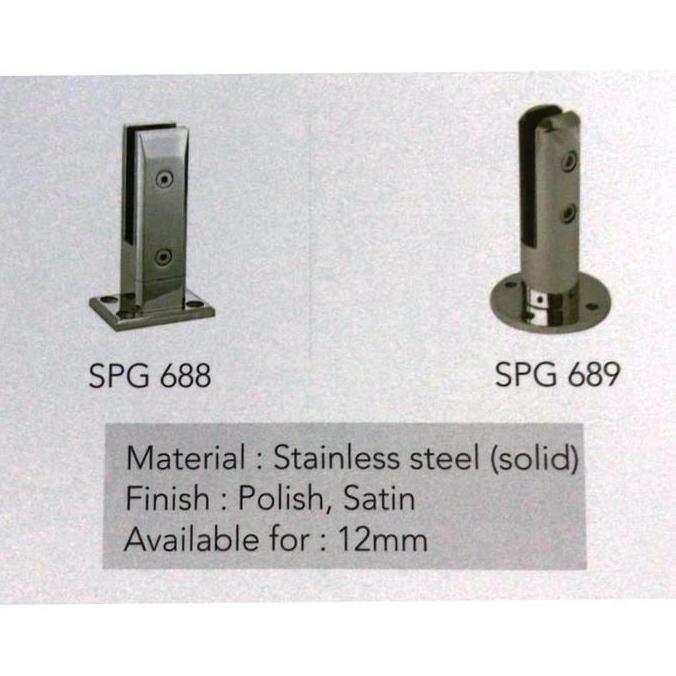 Glass Spigot Railing Tiang Partisi Kaca Balustrade Spigot Glass
