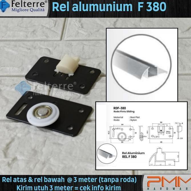 REL SLIDING LEMARI 380 FELTERRE 3 METER | REL ALUMINIUM PINTU GESER