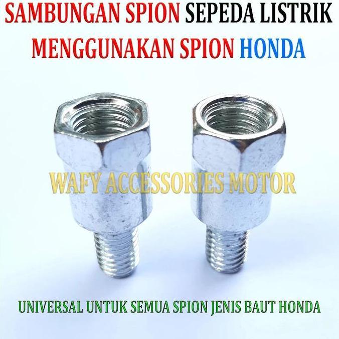 Sambungan Spion Sepeda Listrik Menggunakan Spion Honda 12/14 Adaptor Spion Sepeda Listrik Winfly Exo