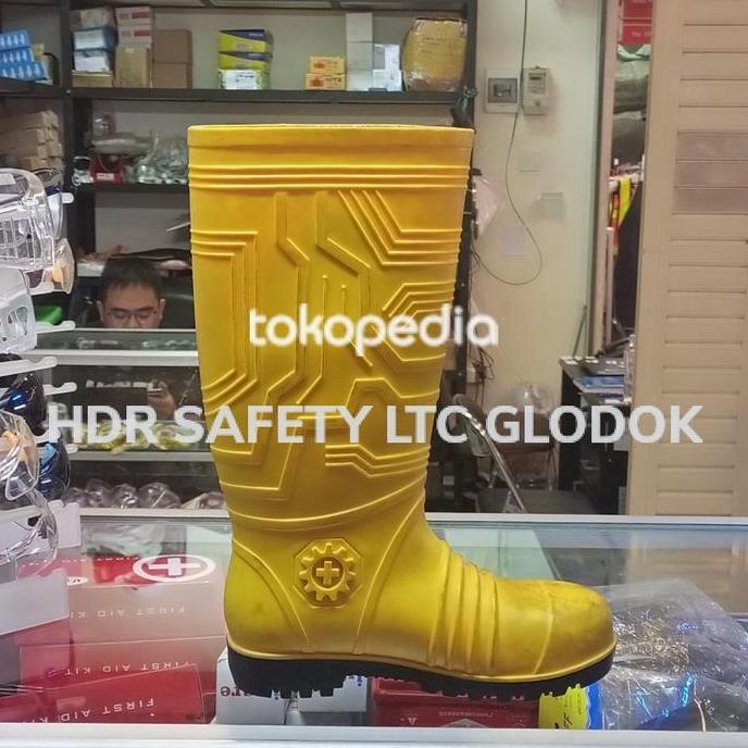 Grosir Sepatu Boot Safety Merk Ergos Kuning