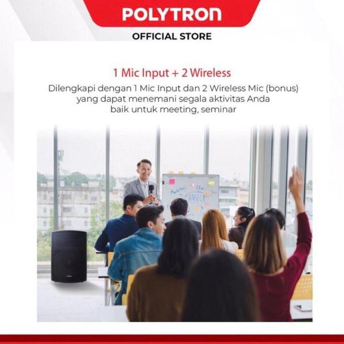 Grosir Polytron Pas Pro12F7 Speaker Portable Bluetooth Karaoke Polytron Paspro12F7 Inlcuded Mic Wire