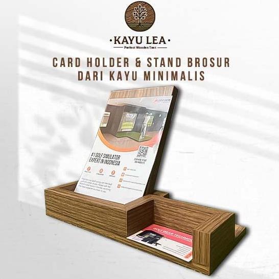 CARD HOLDER & STAND BROSUR KAYU MINIMALIS KS