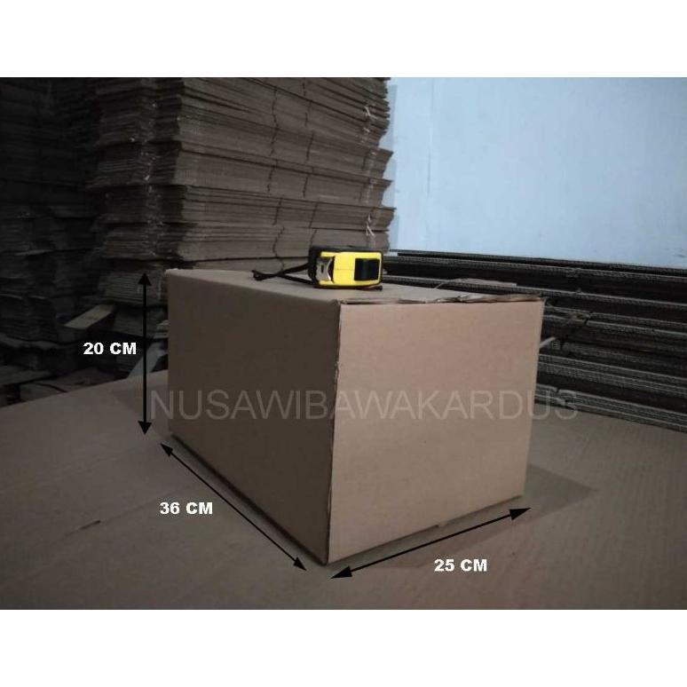 Kardus box packing polos 36x25x20cm, murah, kotak karton