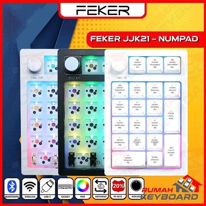 Feker Jjk21 - Numpad - 3 Mode - Gasket - Knob - Mechanical Keyboard