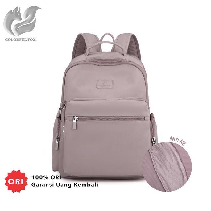 Tas Ransel Wanita Korean Style Backpack Anti Air COLORFUL FOX 0459