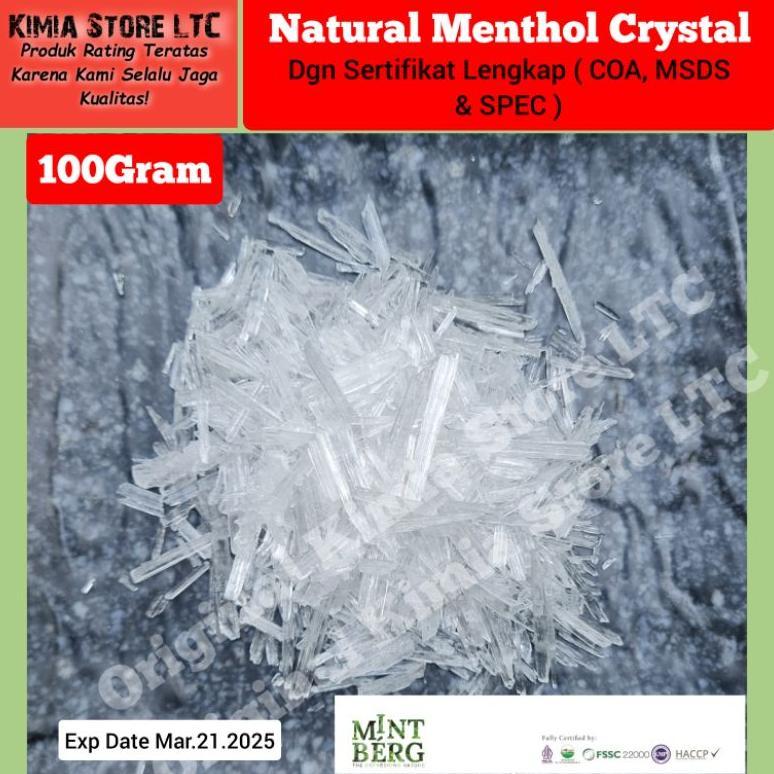 [ New ] New Menthol Crystal 100Gram / Menthol Kristal 100gram Food Grade / Natural Menthol Crystal
