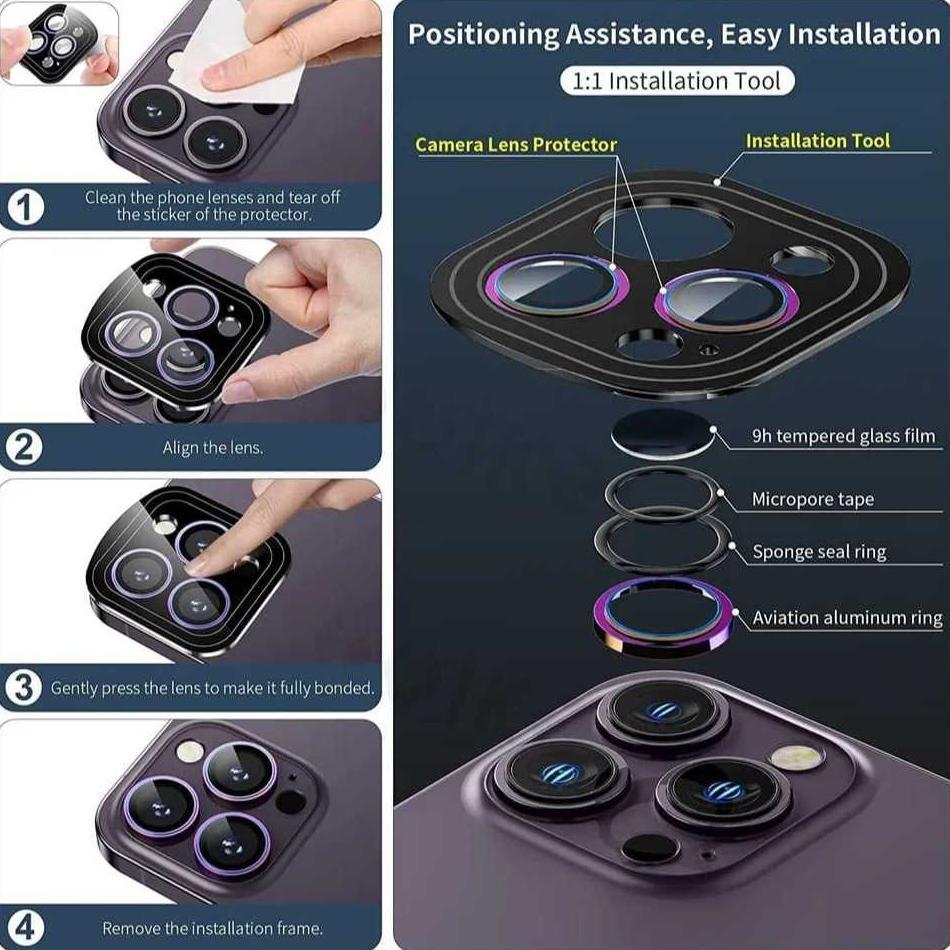 cuci gudang promo pelindung camera iphone 11 12 13 14 15 16 series tempered glass ring camera pelind