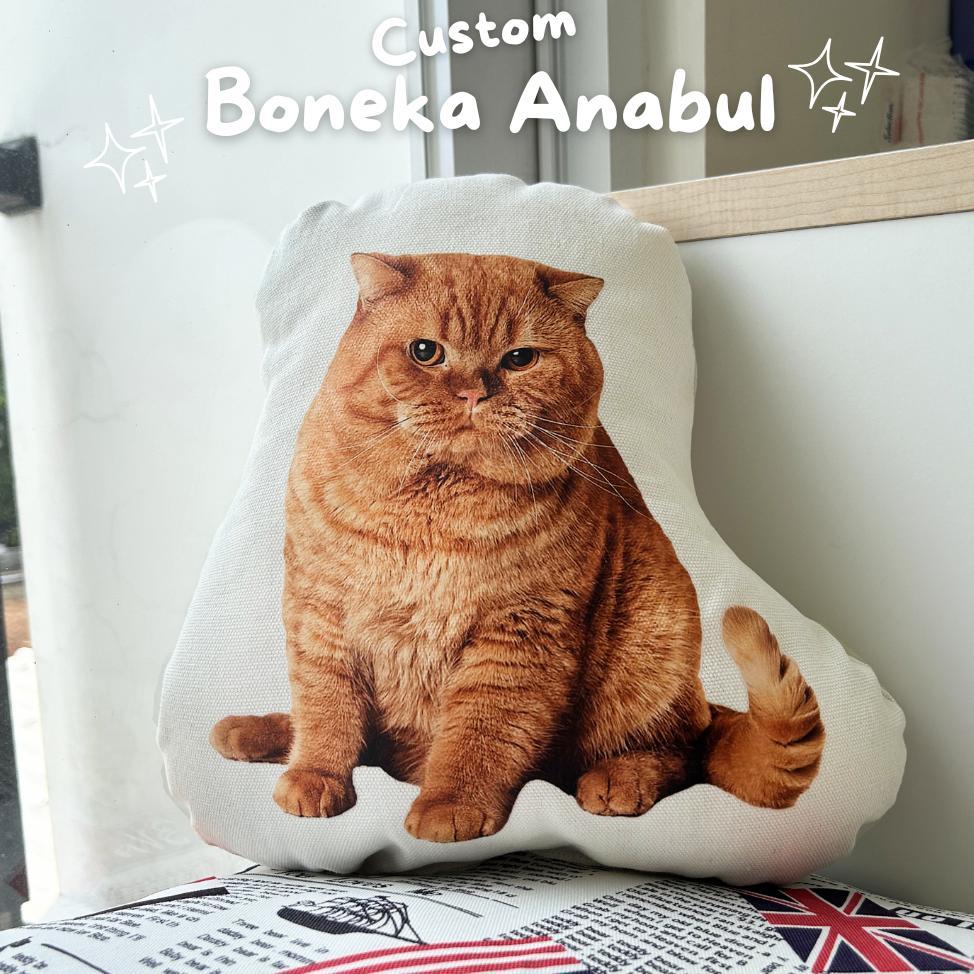 Custom Boneka Bantal Anabul Custom / Bantal Kucing / Anjing / Pet Pillow Diskon