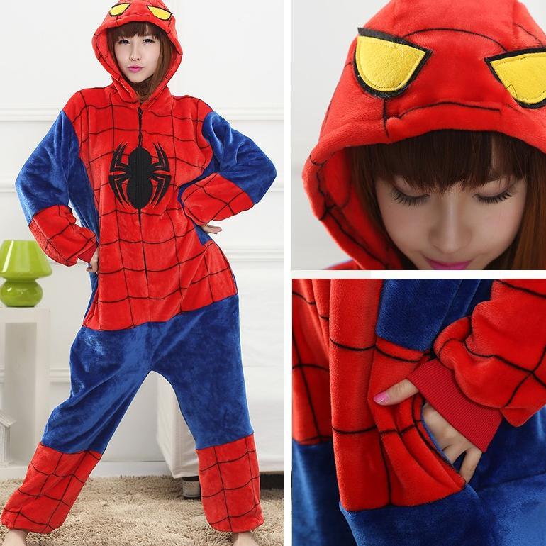 KOSTUM SPIDERMAN ONESIE PIYAMA COSPLAY BAJU TIDUR Diskon