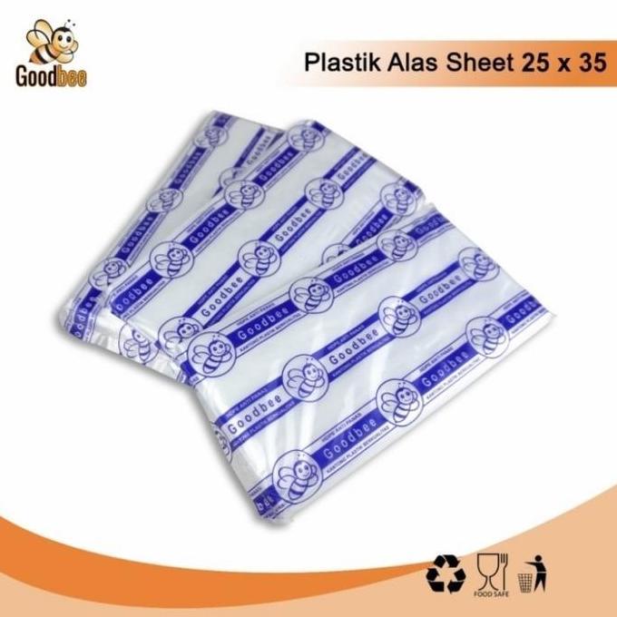 Langsungbungkus- Goodbee Hd Sheet 25 X 35 Cm - Plastik Alas Makanan Sheet 25X35Cm - 4 Pack