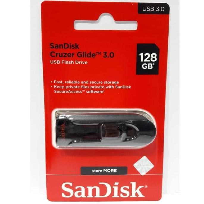 Netyou- Sandisk Flashdisk Cruzer Glide 128Gb Usb 3.0 / Sandisk Flashdisk 128Gb Cz600