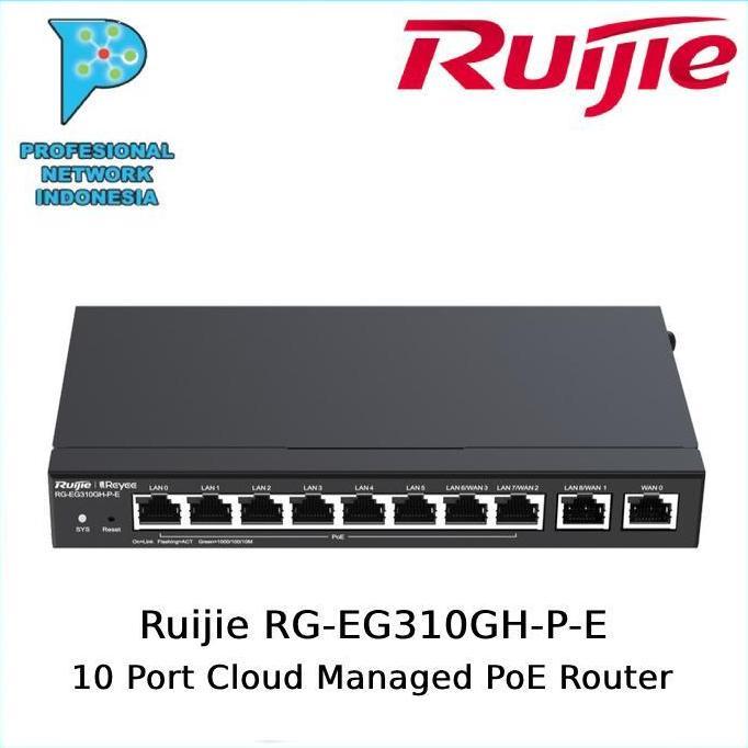 Ruijie Rg-Eg310Gh-P-E 10 Port Cloud Managed Poe Router