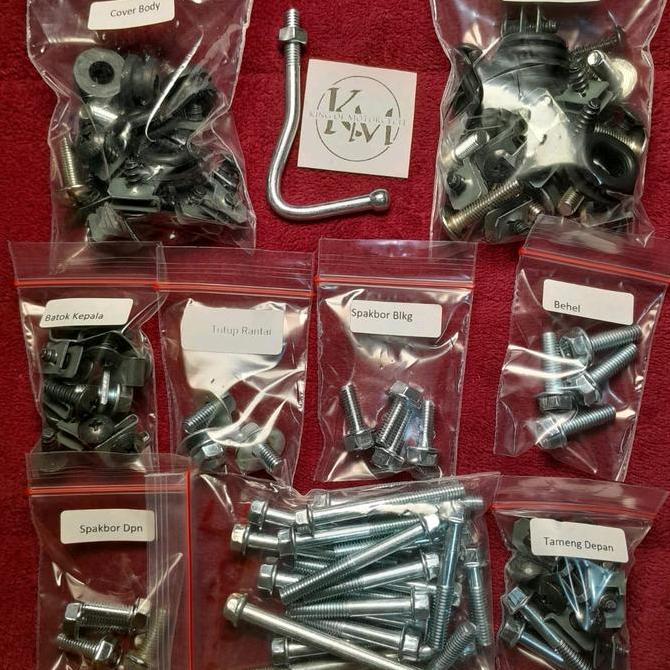 Baut body lengkap yamaha Jupiter Mx New 135-baut full set jupiter MX New 135