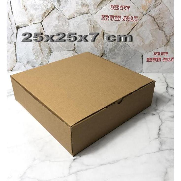Kardus box 25x25x7 cm, karton kotak Die Cut