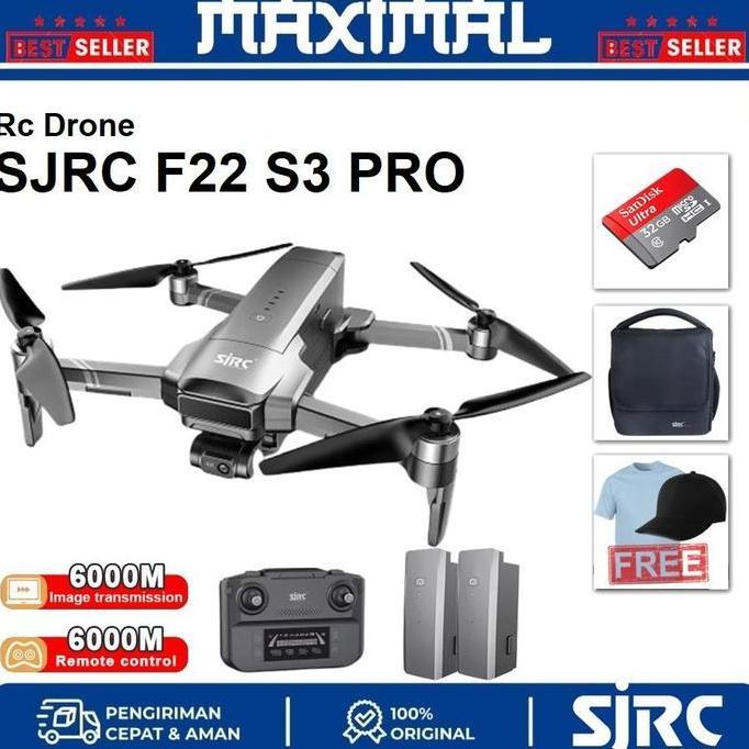 Drone SJRC F11S 4K PRO+ 6KM GPS 2Axis Gimbal 4K Kamera Versi Baru Upgrade SJRC F11S 4K PRO 3KM