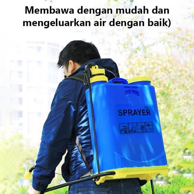 DDAILYLIFE 16Liter Sprayer Manual Knapsack Sprayer Alat Semprot Tanaman Pertanian Biru Merah Tangki 