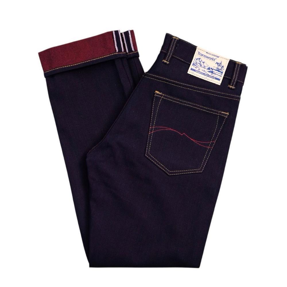 paket hemat transworld celana denim selvedge 14 oz aceent ajiman black x red