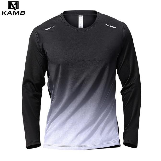 KAMB kaos lengan panjang pria training dry fit