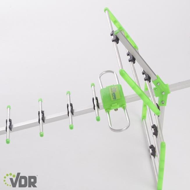 VDR Antena TV Outdoor VDR 88HD Antena TV Luar Tanpa Kabel Digital 85cm Reflektor Booster Terbaru Bua