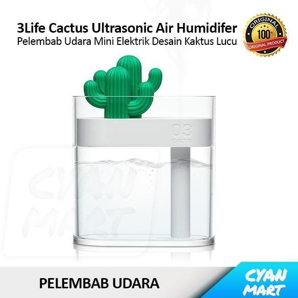 3Life Humidifier Portable Pelembab Udara Kaktus Aroma Terapi Elektrik Cactus Humidifier Aroma Therap