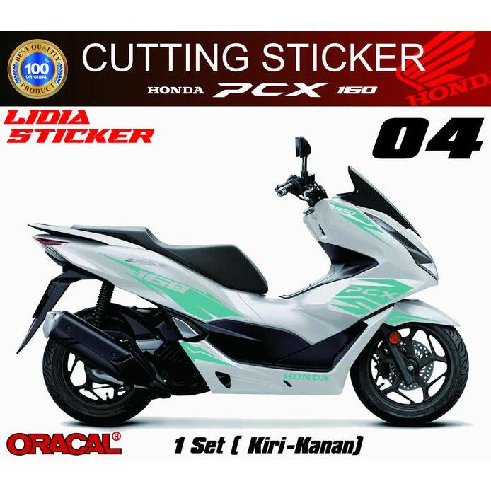 cutting sticker pcx 160 putih striping pcx
