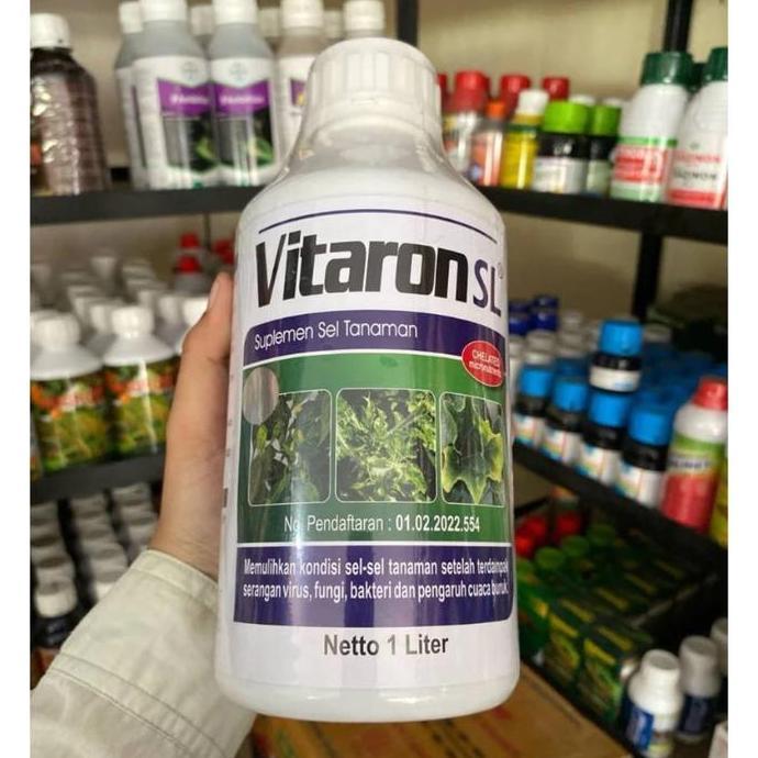 Vitaron SL 1 Liter Pupuk Mikro Chelate Anti Kuning Daun, Tingkatkan Klorofil & Imunitas (TERBAIK) (T