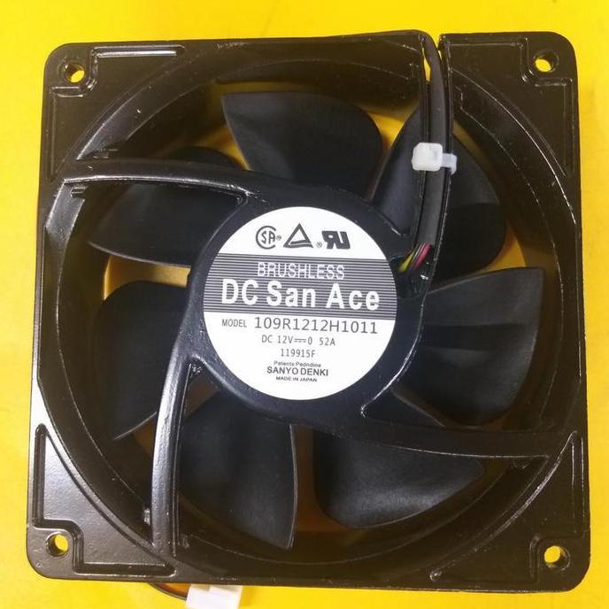 Fan DC SAN ACE - 12x12x3.8 Kipas DC 12 V / 24 V 4" Fan San Ace Bearing DC 12cm 12volt / 24volt