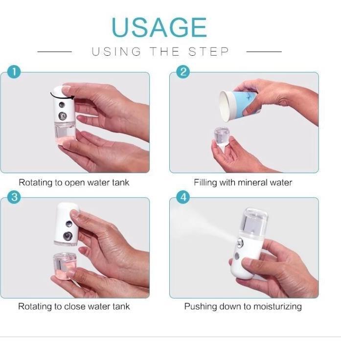 BIG SALE Mini Nano Spray Face Mist Botol Portable Sprayer Wajah Facial Moisturizer Nebulizer Pembers