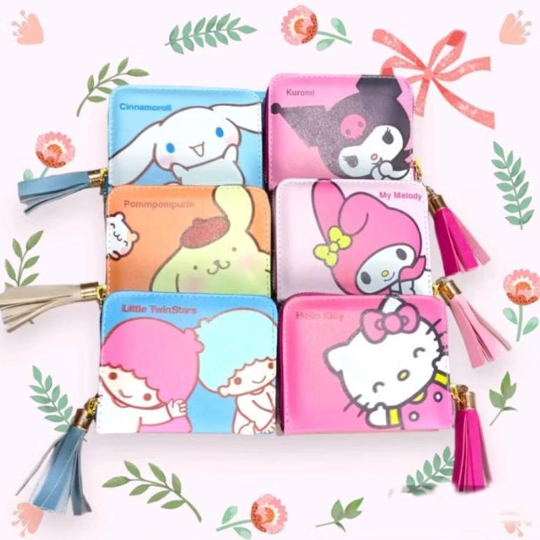 diskon dompet koin karakter kuromi labubu dompet koin dan card dompet resleting wanita