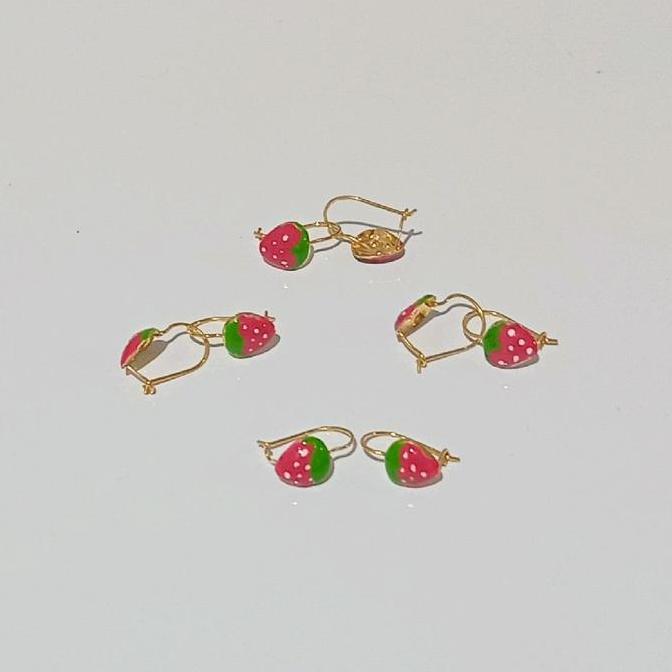 Anting Anak Bayi Stroberi (Emas Muda 6K)