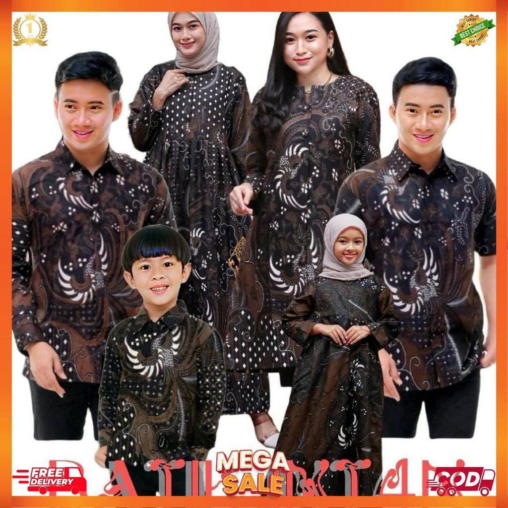 TERBARU BAJU BATIK COUPLE KELUARGA GAMIS & KEMEJA SARIMBIT AYAH IBU ANAK LEBARAN KONDANGAN [J2]