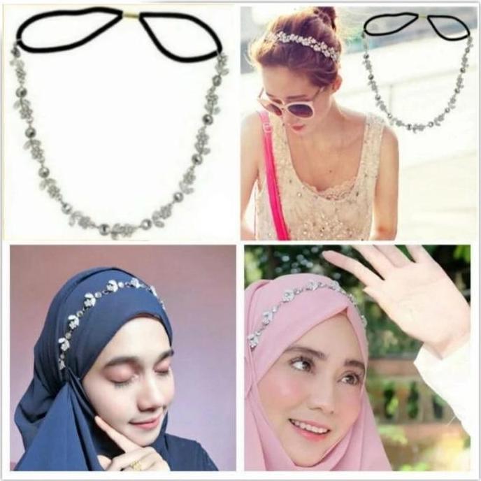 AKSESORIS HIJAB HEADBAND HEADPIECE HAIRBAND BANDO BANDANA JILBAB