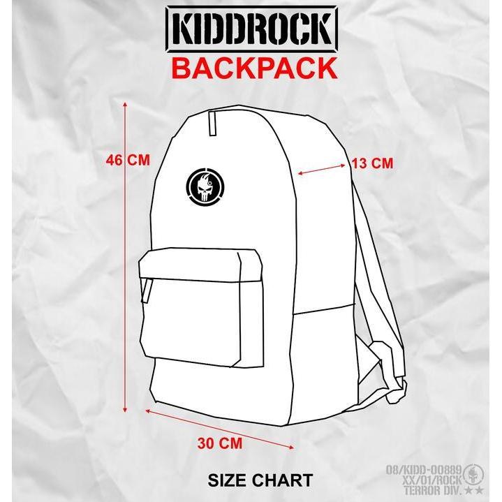 Promo Kiddrock Destination Backpack Tas Ransel Hitam Unisex