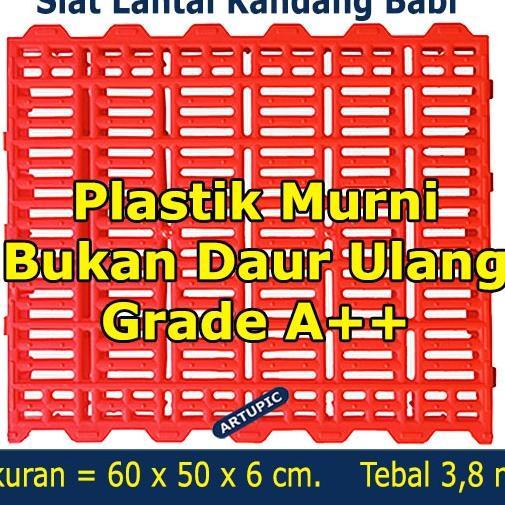 Slat Lantai Plastik Kandang Babi Artupic Bisa Kambing 60X50Cm Orange