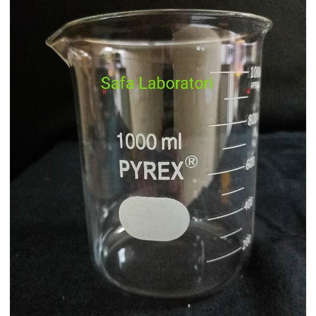 Beaker Glass / Gelas Kimia 1000Ml Pyrex / Gelas Beaker / Gelas Piala