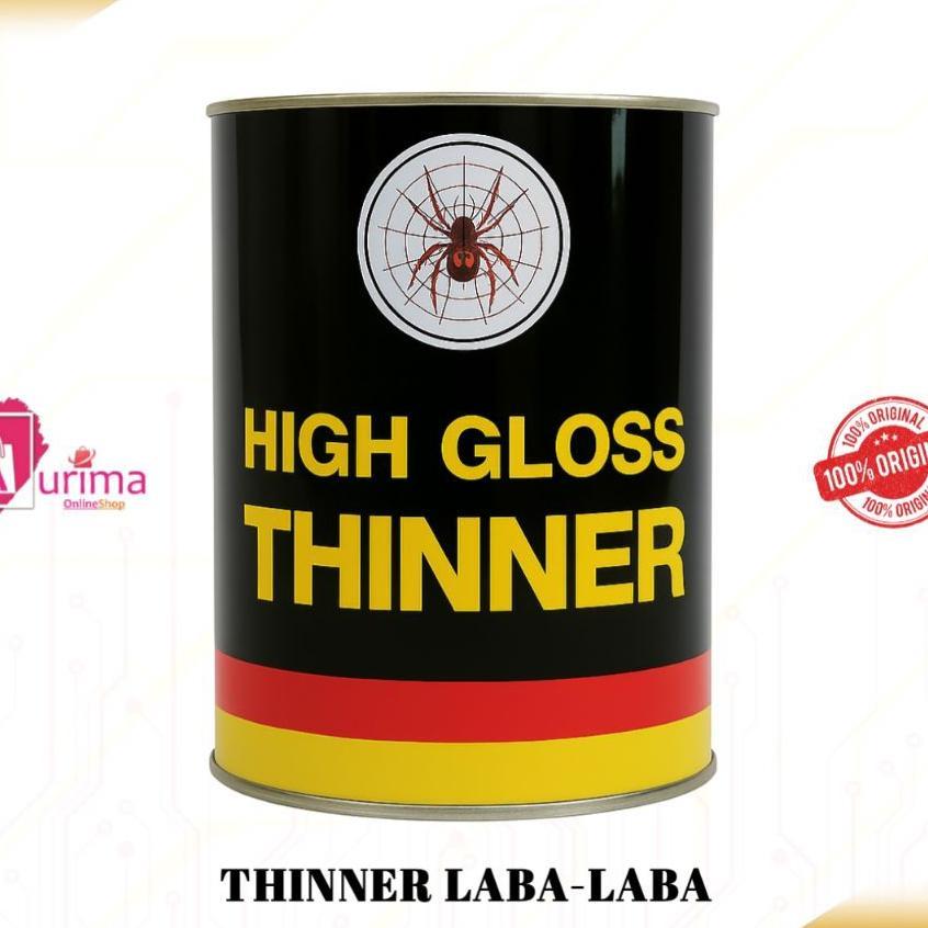 Thinner Pengencer Cat Minyak Cat Duco Thinner Laba-Laba Thinner High Gloss 1 Liter