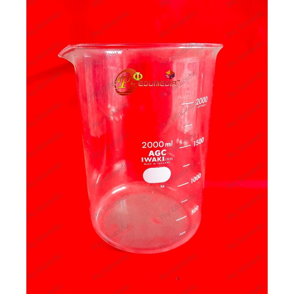 Beaker 2000Ml Iwaki / Beaker Glass 2000Ml / Gelas Kimia 2000Ml Iwaki