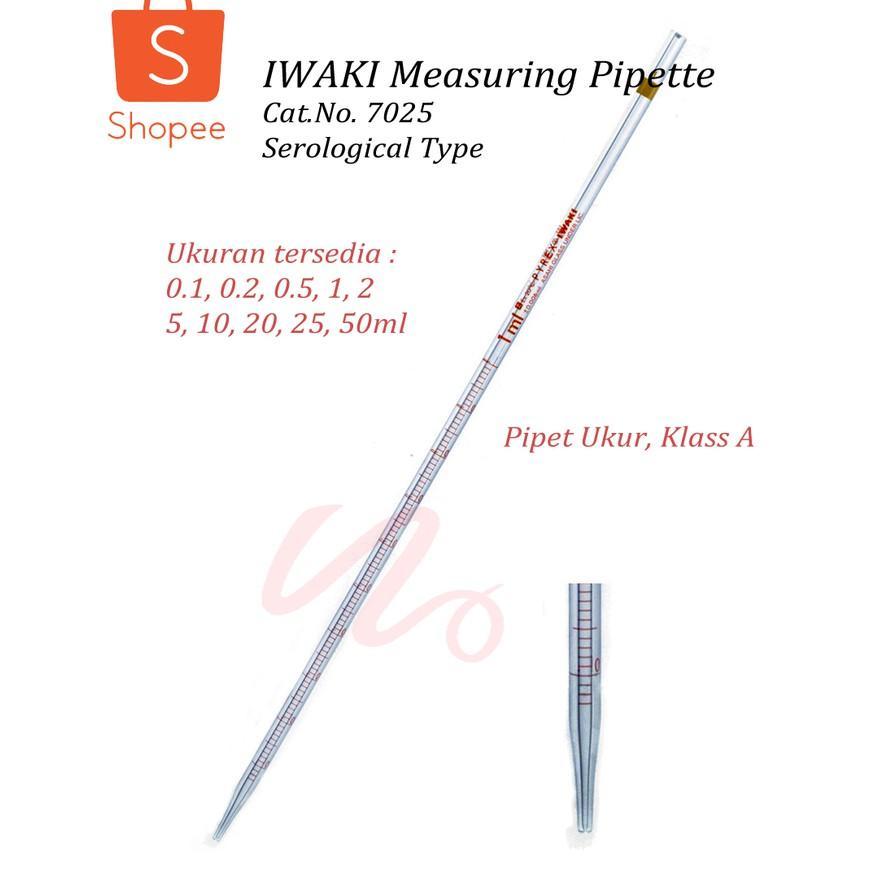 Pipet Ukur 0,5Ml Iwaki Class A 7025-0.5C