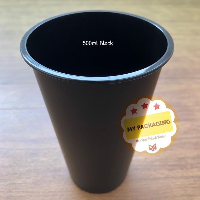 Gelas Cup PP Injection BLACK