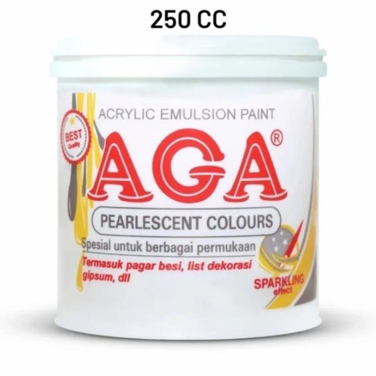 Cat Aga Pearlescent-Cat Emas Aga-Cat Acrilic -Metalik Aga-250Cc