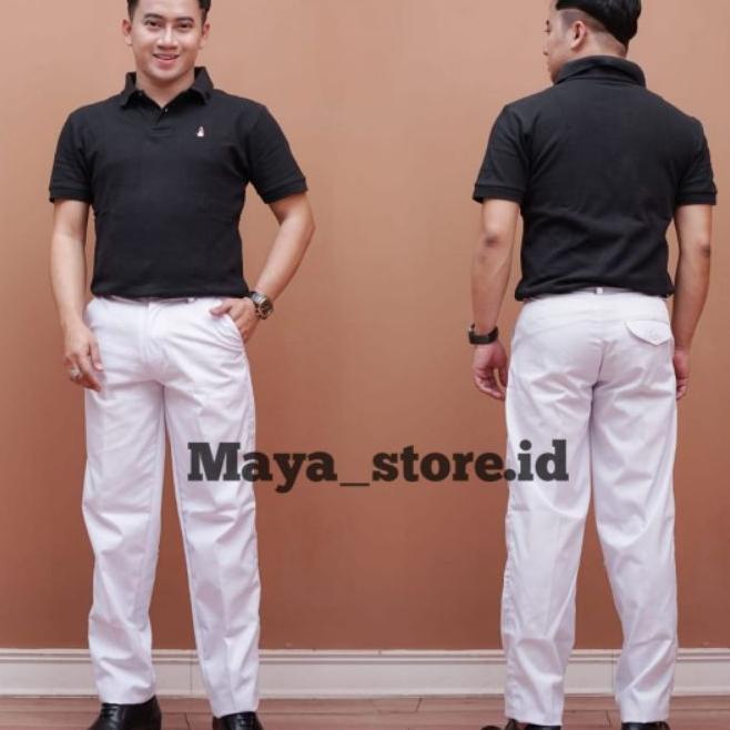 Celana Bahan Celana Putih Celana Kain Pria Celana Panjang Celana Katun Pria Celana Kerja Pria Celana