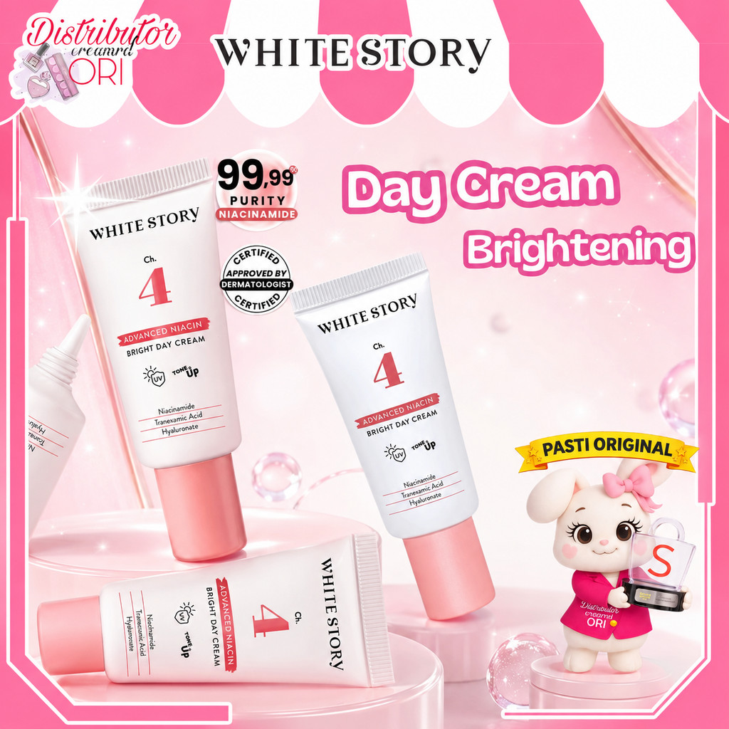 White Story Advanced Niacin Bright Day Cream - Pelembap Krim Pagi Pencerah Wajah | BPOM