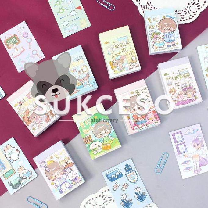 Ollie Fun Time Mini Sticker Book / Sticker Mini karakter Lucu