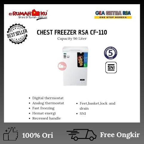 RSA CHEST FREEZER CF-110/FREEZER BOX RSA KAPASITAS 96L/FREEZER BOX RSA