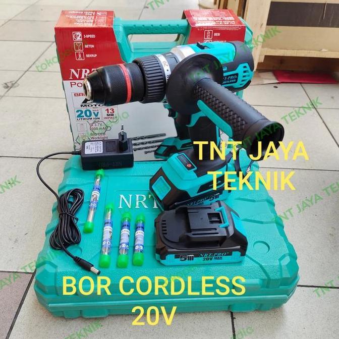 Nrt Pro Dc 743 Set Bor Brushless Impact Drill Tembok 13 Mm / 743Dc Nrt