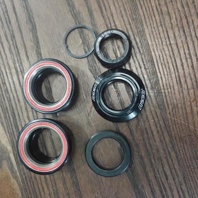 Headset KomFork Standard NECO H-671 Bearing 671 22.2 Drat Ulir 25.4 Hitam Taiwan Sepeda Federal Fold