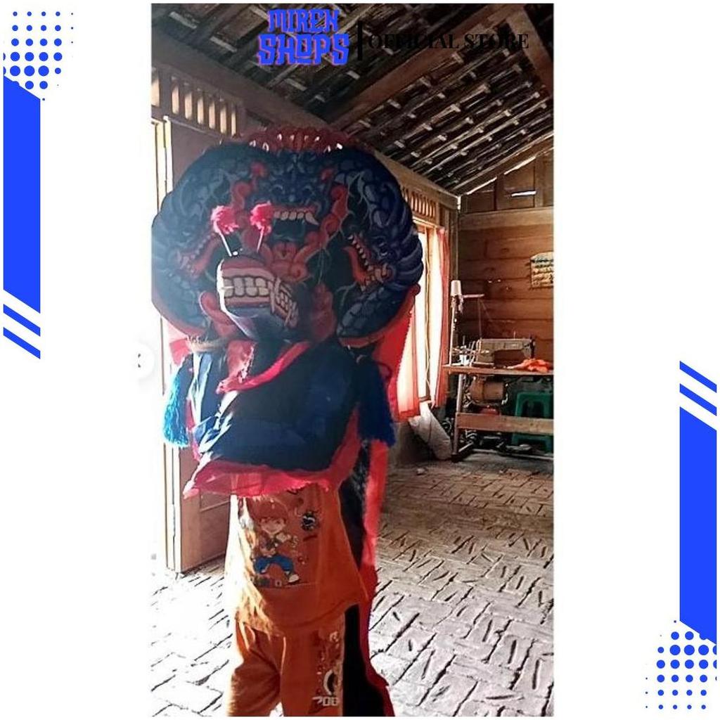 Barongan Caplokan Spon Full Set Setelan Baju Kaos Reog Sd- Pecut Barongan Anak Anak Kemul Barongan B