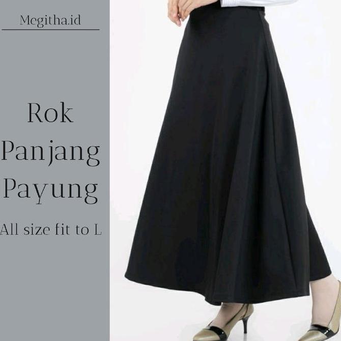 Rok Panjang Payung | Rok Payung | Rok Panjang Polos Nyaman Wanita Allshop