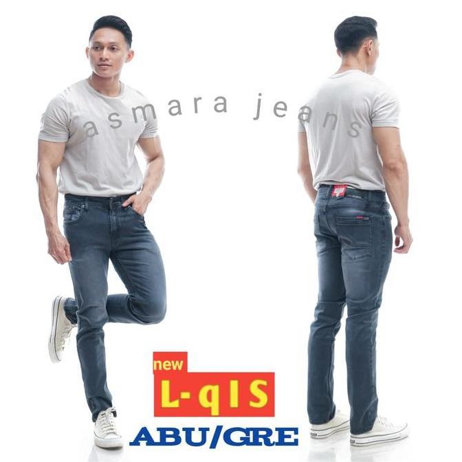 UPFRADE STYLE  Celana Panjang Pria Stretch Melar L-Qis Skinny Lembut Tebal Dewasa Jeans Slimfit UPFR