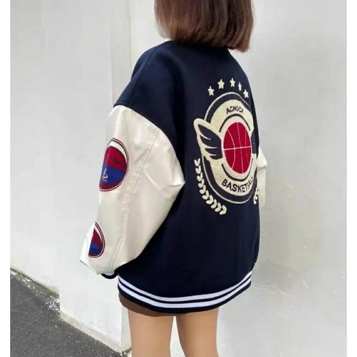 Diskon Jaket Varsity Wanita / Baseball Varsity Terkini / 3D A